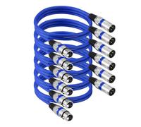 sourcing map 6 cables XLR, cable de micrófono de 3 pies XLR macho a hembra de 3 pines equilibrados, accesorios de micrófono equilibrado, altavoz de parche para estudios de grabación en vivo, mezclador