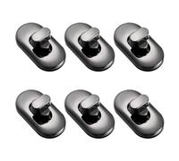 sourcing map 6 cierres de aleación de cierre giratorio, cierres ovalados de aleación para bolsos, accesorios de herramientas para cuero, manualidades, color negro