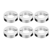 sourcing map 6 collares de eje doble dividido, 40 mm, dos piezas de diámetro exterior de 70 mm de diámetro, 18 mm de grosor, collar dividido de tornillo de aleación de aluminio