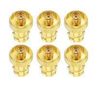 sourcing map 6 conectores coaxiales SMA a BNC SMA hembra a BNC hembra adaptador coaxial de 50 ohmios para antenas, monitoreo de señal, radio jamón, cámara de seguridad, aplicación RF, oro