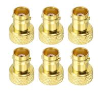 sourcing map 6 conectores coaxiales SMA a BNC SMA macho a BNC hembra, adaptador coaxial de 50 ohmios para antenas, monitoreo de señal, radio jamón, cámara de seguridad, aplicación RF, oro