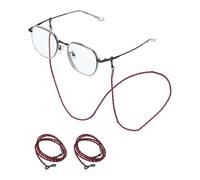 sourcing map 6 correas de cuero para gafas, cadena para gafas para mujeres y hombres, elegantes cordones para gafas de sol, soporte para gafas de sol, cadena de vidrio antipérdida, soportes para gafas
