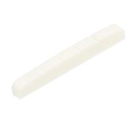 sourcing map 6 Cuerdas Pre-ranuradas Eléctrica Guitarra Hueso Tuerca para LP Guitarra Reemplazo Bajo Blanco, 42x3.5x5.5mm