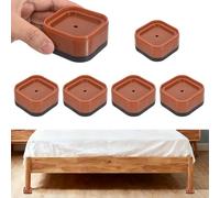 sourcing map 6 elevadores de muebles, elevadores de cama ajustables, altura de 1 capa, 3,5 cm, bloques de elevación cuadrados apilables para patas de mesa, escritorio, sofá, silla, mesa, armario