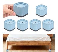 sourcing map 6 elevadores de muebles, elevadores de cama ajustables, altura de 2 capas de 6 cm, bloques de elevación cuadrados apilables para patas de mesa para escritorio, sofá, silla, mesa, armario