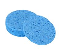sourcing map 6 esponjas de soldadura de 51 x 51 mm, almohadilla de limpieza redonda azul, punta de soldadura, repuesto de hierro para limpieza de soldador, 2 mm de grosor natural, 6 mm de grosor de