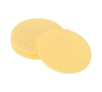 sourcing map 6 esponjas de soldadura de 51 x 51 mm, redondas, color amarillo profundo, punta de soldadura, repuesto de hierro para limpieza de soldador, 1,5 mm de grosor natural, 6 mm de grosor de