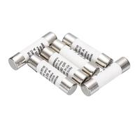 sourcing map 6 fusibles de soplado rápido de 500 V 25 A, fusibles de cartucho de cerámica, fusible de microondas, protección de corriente, tipo F, 10 x 38 mm, para uso industrial eléctrico