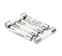 sourcing map 6 fusibles de soplado rápido de 500 V 6 A, fusibles de cartucho de cerámica, fusible de microondas, protección de corriente, tipo F, 10 x 38 mm, para uso industrial eléctrico