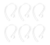 sourcing map 6 ganchos de repuesto para las orejas (0.28 pulgadas, transparentes) - Silicona suave universal pequeños clips antideslizantes de repuesto para auriculares Bluetooth de una sola oreja