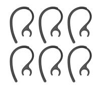 sourcing map 6 ganchos de repuesto para las orejas (8 mm, negro) - Silicona suave universal pequeños clips antideslizantes de repuesto para auriculares Bluetooth de una sola oreja