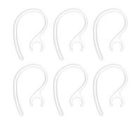 sourcing map 6 ganchos de repuesto para las orejas (8 mm, transparente) - Silicona suave universal pequeños clips antideslizantes de repuesto para auriculares Bluetooth de una sola oreja