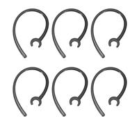 sourcing map 6 ganchos de repuesto para orejas (6 mm, negro) - Silicona suave universal pequeños clips antideslizantes de repuesto para auriculares Bluetooth de una sola oreja
