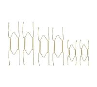sourcing map 6 ganchos decorativos para platos de pared, ganchos de pared para platos decorativos de 4 pulgadas, 6 pulgadas, 8 pulgadas, color dorado