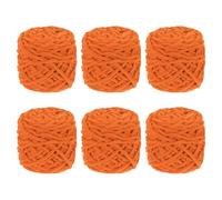 sourcing map 6 hilos para manta, 49 yardas, terciopelo esponjoso, felpilla gruesa y voluminosa, hilos gruesos para manta de terciopelo suave, chal, bufanda, ganchillo, manualidades, color naranja