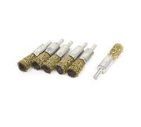 sourcing map 6 mm redondo vástago acero alambre cepillo de pulido Pen Rotary herramienta 6 piezas