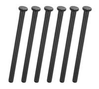 sourcing map 6 pasadores de bisagra de puerta, 4.09 pulgadas, bisagras interiores extraíbles para reparación de puerta de madera residencial, color negro mate