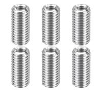 sourcing map 6 piezas de insertos de reparación de roscas M12 x 1.75 macho a M8 x 1.25 rosca hembra de 25 mm de largo, tuercas reductoras de acero inoxidable métricas autorroscantes, reductor roscado