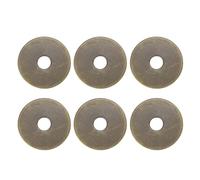 sourcing map 6 piezas de placa trasera de latón de forma redonda de 0.94 pulgadas, junta de decoración clásica de muebles para armarios, cajones, puertas de armario (tono bronce)