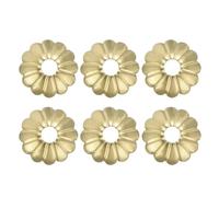 sourcing map 6 piezas de placa trasera para pomo de armario, 2,3 cm, forma de ciruela, arandelas de latón para decoración clásica de muebles, para armarios, cajones, puertas de armario (latón)