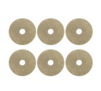 sourcing map 6 piezas de placa trasera para pomo de gabinete, 1.18 pulgadas de forma redonda, arandelas de latón para decoración clásica de muebles para armarios, cajones, puertas de armario (tono