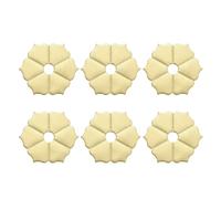 sourcing map 6 piezas de placa trasera para pomo de gabinete, 1.38 pulgadas hexagonal con forma de flor, arandelas de latón para decoración de muebles clásicos para armarios, cajones, puertas de