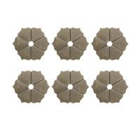 sourcing map 6 piezas de placa trasera para pomo de gabinete, 1.77 pulgadas hexagonal con forma de flor, arandelas de latón para decoración clásica de muebles para armarios, cajones, puertas de