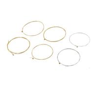 sourcing map 6 Piezas Popular Para Principiantes Guitarra Acústica Acero Cadenas De Reemplazo Juego