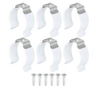 sourcing map 6 Piezas Soportes para Tubo Fluorescente T10, U Clips para Tubo LED Luz, Soporte Abrazadera Acero Inoxidable de Montaje con Tornillos