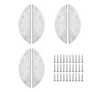 sourcing map 6 placas de metal para el talón, almohadillas de reparación semicirculares, puntas de repuesto de suela con clavos de tornillo para zapatos y botas