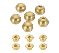 sourcing map 6 pomos de bola roscados M3 x 10 mm, tuercas de rosca de cobre, tuercas de bola, tapas de tuerca, tapas de rosca, decoración de lámpara para proyectos de iluminación, bricolaje, cobre