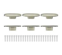 sourcing map 6 pomos de cajón de aleación de zinc de 2.2 pulgadas de longitud, tiradores de cajones modernos con tornillos para cajones de cocina, armario, tocador, color bronce