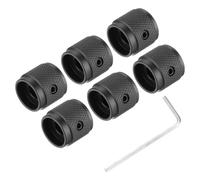 sourcing map 6 pomos de guitarra de metal, con control de tono de volumen, 6 mm x 17 mm, con tornillo de ajuste para bajo de guitarra eléctrica, color negro