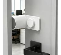 sourcing map 6 protectores de pellizcos de puerta, protector de pellizco de dedos, tope de puerta de cabeza redonda, ABS y silicona, giratorio, mantiene los dedos seguros para la seguridad del hogar y