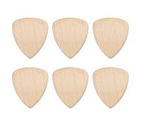sourcing map 6 púas de guitarra de madera, calibre ultra pesado de 3 mm, con forma de ranura de madera de arce, para guitarras eléctricas, acústicas, bajos, color madera clara