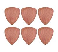 sourcing map 6 púas de guitarra de madera, calibre ultra pesado de 3 mm, de madera de pino, con forma de ranura para guitarras eléctricas, acústicas, bajos, color madera roja