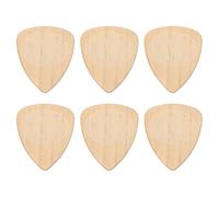 sourcing map 6 púas de guitarra de madera, calibre ultra pesado de 3 mm, de madera de pino, con forma de ranura para guitarras eléctricas, acústicas, bajos, color madera