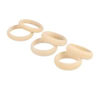 sourcing map 6 pulseras de madera, 81 mm/85,5 mm/84 mm OD 67 mm/70 mm/67 mm ID anillos de madera redondos lisos sin acabar, pulseras circulares de color de madera natural, anillos de macramé para