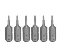 sourcing map 6 puntas de destornillador hexagonales H1.5 de 1/4 pulgadas de vástago hexagonal de 25 mm de longitud, cabeza hexagonal magnética S2 de acero para reparación de precisión