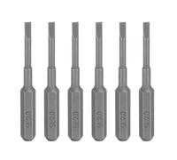 sourcing map 6 puntas de destornillador ranuradas SL2.0 de 5/32 pulgadas, vástago hexagonal de 35 mm de longitud, cabeza plana magnética S2 de acero para reparación de precisión