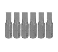 sourcing map 6 puntas de destornillador ranuradas SL5 de 1/4 pulgadas con vástago hexagonal de 25 mm de longitud, cabeza plana magnética S2 de acero para reparación de precisión