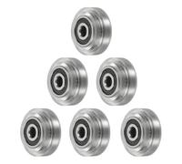 sourcing map 6 ruedas de polea POM de ranura grande para impresora 3D, ruedas de pórtico sólidas de alta velocidad con polea de plástico 625RS rodamiento lineal para impresora 3D, máquina CNC