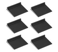 sourcing map 6 sellos de esquina de puerta, elevados detrás de las almohadillas autoadhesivas para marco de puerta exterior, insonorizadas, color negro