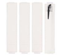 sourcing map 6 soportes ajustables para bolígrafo, para cuaderno, de piel sintética, funda para lápiz, banda elástica diseñada para diarios, portapapeles, cuadernos, diarios, calendarios (blanco)