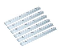 sourcing map 6 soportes de junta de conector interior de línea recta 4545, para perfil de extrusión de aluminio con ranura en T de 10 mm, 7 pulgadas, color plateado