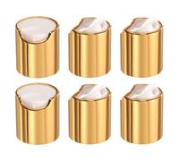 sourcing map 6 tapas superiores de disco de plástico aluminizado, 20/410 tapas de prensa de repuesto, tapas dispensadoras duraderas para botellas exprimibles, botellas recargables, plástico, vacías