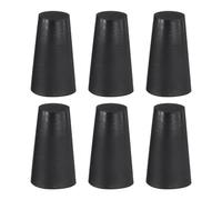 sourcing map 6 tapones cónicos de goma de silicona, 10 mm a 15 mm, tapones de goma sólida de alta temperatura para tapones de agujero, pulverización, revestimiento, protección de pintura, negro, 25 mm