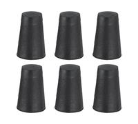 sourcing map 6 tapones cónicos de goma de silicona, 12 mm a 17 mm, tapones de goma sólida de alta temperatura para tapones de agujero, pulverización, revestimiento, protección de pintura, negro, 25 mm