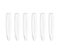 sourcing map 6 tiradores autoadhesivos de poliuretano, 2.75 pulgadas, tiradores de dedo empotrados transparentes en forma de T, manijas de puerta corrediza, manija instantánea para puertas de vidrio