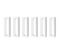 sourcing map 6 tiradores autoadhesivos de poliuretano, tiradores de dedo empotrados transparentes de 7,5 cm, tiradores rectangulares de puerta corrediza, manija instantánea para puertas de vidrio